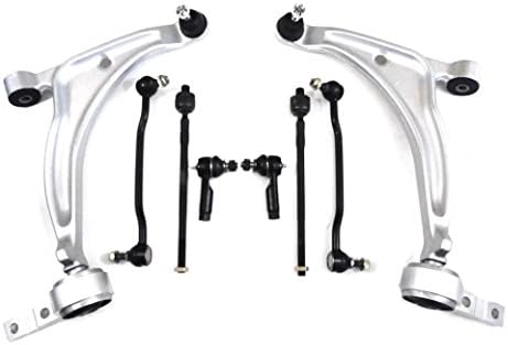 Lower Control Arms With Ball Joints 2 Inner Tie Rod Ends 2 Outer Tie Rod Ends 2 Front Link Kits Passenger and Driver Side