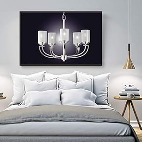 Floating Framed Canvas Wall Art for Living Room, Bedroom Droplight Canvas Prints for Home Decoration Ready to Hang - 16x24 inches