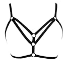 Nine Town Women's Sexy Goth Harness Strappy Body Caged Bra