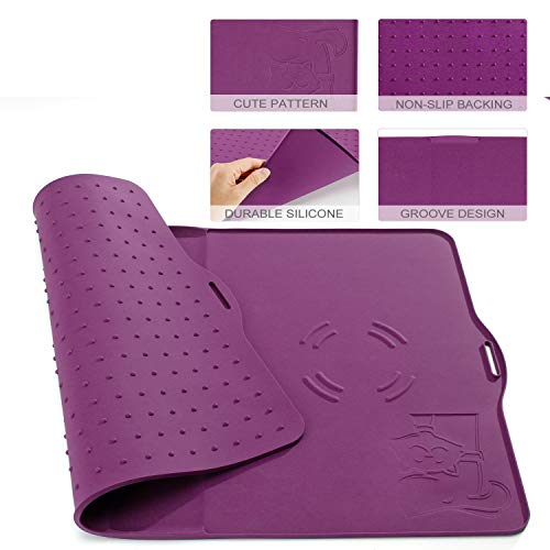 IMPAWFAN Silicone Pet Feeding Mat for Dogs and Cats, 23\