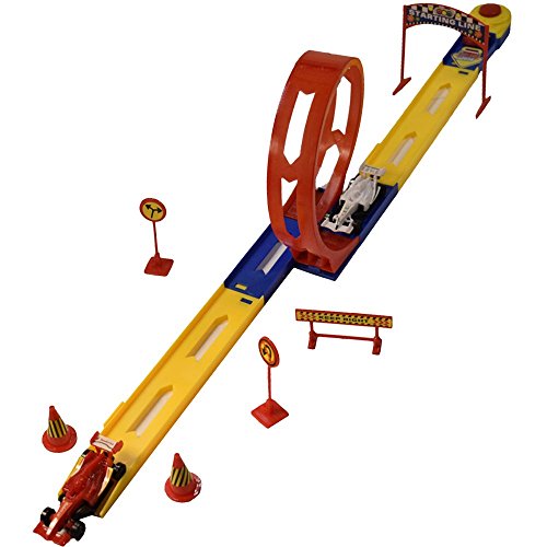 TukTek Kids First Super Loop Race Car Shooter Toy Racetrack Set for Boys and Girls