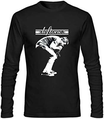 Anydover Deftones Chino Moreno Mens 100% Cotton Crew Neck Long Sleeve T-Shirt L Black