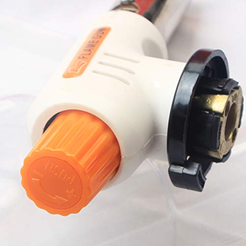 AIPINQI Culinary Butane Torch, Portable Flame Gun Chefs Torch Kitchen Blow Torch for Cooking Sous Vide, Creme Brulee and Pastries, Orange - Thumbnail 6