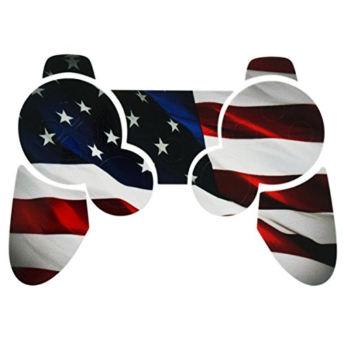 Skin Stickers for Playstation 3 Controller - Vinyl Sticker for DualShock 3 Wireless Game PS3 Controllers - Protectors Stickers Controller Decal - Stars N Stripes [ Controller Not Included ]