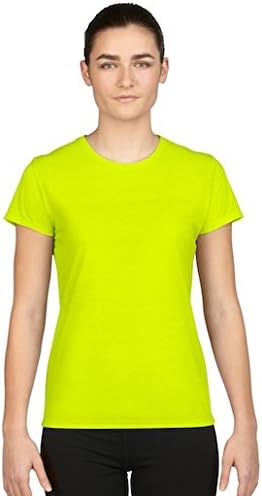 Gildan Missy Fit Womens Large Adult Performance Short Sleeve T-Shirt, Yellow