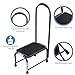 Giantex Step Stool with Handle, Medical Step Stool w/Handle and Non Skid Rubber Platform, 330 Lbs Load Capacity Heavy Duty Safety Step for Old People, Elderly Adults Black