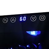 AKDY 8 Bottle Single Zone Thermoelectric Counter Top Freestanding Wine Cooler Cellar Chiller Refrigerator Fridge Quiet Operation