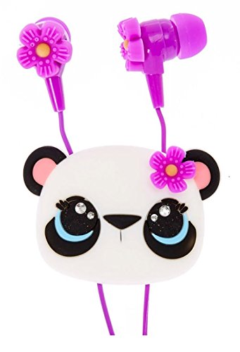 Claires panda flower earbuds with winder