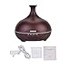 Aromatherapy Essential Oil Diffuser, GOOLOO 300ml Wood Grain Ultra Quiet Ultrasonic Air Aroma Cool Mist Humidifier with 7 Color Night Light, 4 Timer Settings, Waterless Auto Shut-off