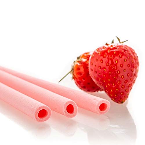 20 x Strawberry Flavour Edible Drinking Straws. Tasty and Fantastic