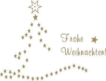 Blumenauto Fensterdekoration Aufkleber Tannenbaum Weihnachtsbaum Frohe Weihnachten Sterne 700061 Fensterbild Fensteraufkleber Weihnachtsdeko 58x44cm Gold Amazon De Auto