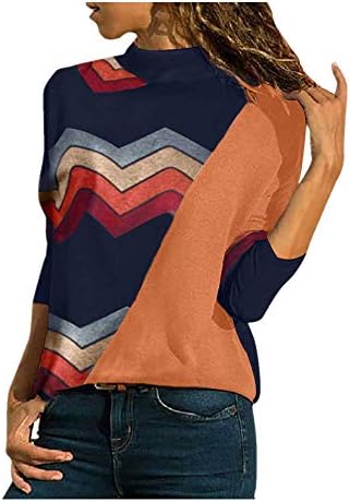 Women Sweatshirts Long Sleeve Fahion Ladies Plus Size Cold Shoulder Blouse Geometric Floral Printed Jumper Top Shirts