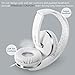 On Ear Headphones with Mic, Jelly Comb Foldable Corded Headphones Wired Headsets with Microphone, Volume Control for Cell Phone, Tablet, PC, Laptop, MP3/4, Video Game (White)