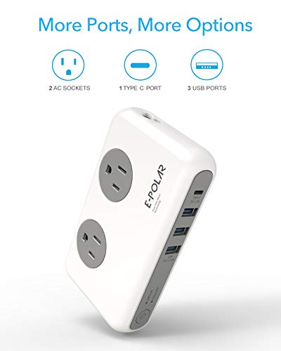 image for Voltage Converter and Travel Adapter,E-POLAR 220V to 110V Power Step D