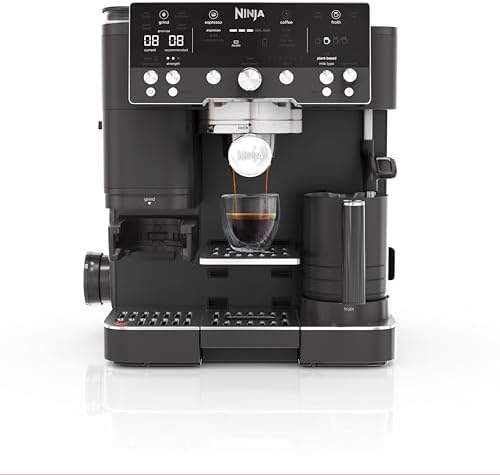 Máquina de café Luxe Premier 3-em-1 de espresso, cold brew e filtro com moinho e espumante integrados - 25 configurações de moagem e 4 predefinições de espuma - preta, ES601EUGM