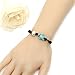 SOFYBJA PearlyPearls Single Freshwater Pearl Bracelet with Turtle Turquoise on Leather Cord Adjustable Jewelry 7.8'' Black
