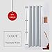 FLOWEROOM Room Darkening Curtains Thermal Insulated Blackout Curtain with Grommet for Living Room, Greyish White, 52 x 95 inch, 2 Panels