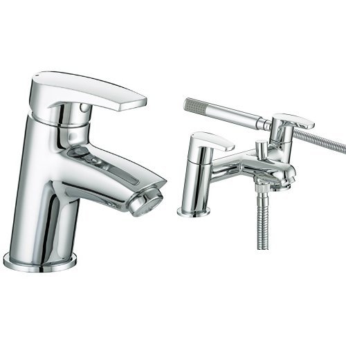 Bristan OR BAS C Orta Basin Mixer with Clicker Waste with Bristan OR BSM C Orta Bath Shower Mixer