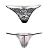 Lace Stretch Thong Underwear Pack of 5 G-string T-back Thong Panties Seamless Lace Stretch Thongs (Small, Assorted)