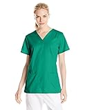Cherokee Women's WW Flex V-Neck Scrub Top, Hunter, Medium
