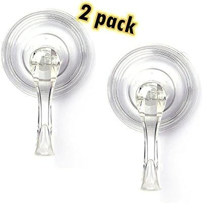 GGYY(TM) Super Strong Power Lock Suction Hooks, Ultra Heavy Duty Strong Vacuum Traceless Home Storage Hooks - 2Pack (Clear)