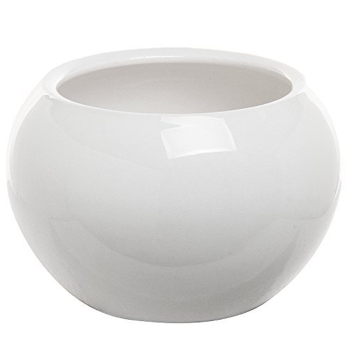 3.5 Inch Small Round Modern White Ceramic Succulent Planter Pot - MyGift Patio, Lawn & Garden, Gardening & Lawn Care, Pots, Planters & Container Accessories, Planters