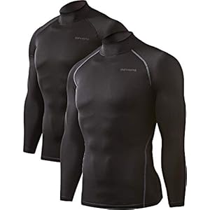 DEVOPS-2-Pack-Mens-Thermal-Turtle-Mock-Neck-Shirts-Compression-Long-Sleeve-Tops