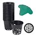 GROWNEER 25-Pack 3-Inch Net Cups Slotted Mesh Wide Lip with 10Pcs Plant Labels Heavy Duty Filter Plant Net Pot Bucket Basket for Hydroponics primary