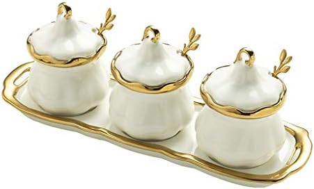 調味料の瓶調味料ポットセラミックホワイトシュガーボウル ソルトシェーカー調味料の瓶の調味料ボトル調味料でスプーンティーポットコーヒーポット 調味料入れ Color 白 Size 33 12 9cm Ospacp Org Ar