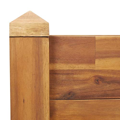 Tidyard Holz Stapelbaren Gartenbeet Blumenkasten Pflanzkübel Pflanzkasten Pflanzgefäß für Garten Terrasse Balkon… – Bild 7