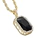 Cuccu 14K New Gold Plated Mens Iced Out Ruby Octagon Hip Hop Pendant with 3mm 24