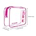 3pcs Lermende Clear Toiletry Bag TSA Approved Travel Cosmetic Makeup Bags Luggage Carry On Airport Airline Compliant Bags - Rose
