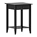 Convenience Concepts American Heritage End Table with Drawer and Shelf, Black