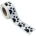 Hybsk 1.5 inch Round Black Bear Paw Print Dog Puppy Paw Stickers (Glossy Paper-Black paw)
