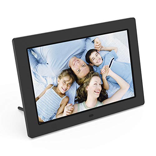 Digital Picture Frame 10.1 Inch  Winnovo D10 1280 x 800 HD Display Remote Control Auto Power On and Off Music Video Calendar Support USB SD Card (Black)