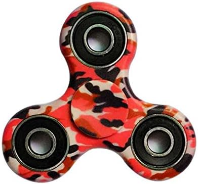 Baltek Fidget Toy Hand Spinner Camouflage, Stress Reducer Relieve Anxiety and Boredom (Red Camo)