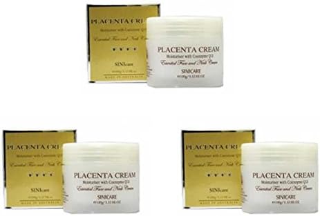 Amazon Sini Care Q10配合 プラセンタクリーム Placenta Cream With Q10 100g ３個セット 海外直送品 Placenta Cream With Q10 乳液 クリーム 通販