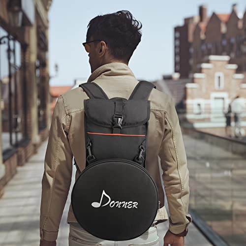 Donner Snare Drum Stand Set with Drum Practice Pad, 12'' Doublesided