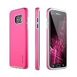 Samsung S7 Edge Case, PowerMoxie [MILITARY GRADE SLIM CASE] Impact Resistant Protective Shell Shockproof Rubber Bumper Case Hard Cover Galaxy S7 Edge - Pink Gray