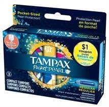 Tampax Pocket Pearl Compact Regular Absorbency Unscented Tampons, 3 Count (Pack of 3) by Tampax