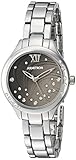 Armitron Women's 75/5440GYSV Swarovski Crystal Accented Silver-Tone Bracelet Watch