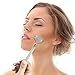 Jade Roller & Gua Sha Massage Tool Set, Jade Roller for Face, 100% All-Natural jade, Highly Potent, Anti Aging Wrinkle, Facial Massager Therapy, Clears Toxins, Reduces Puffiness