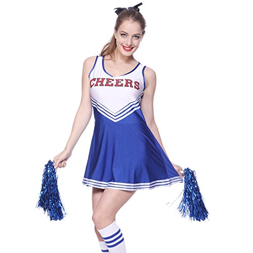 image for Fashoutlet Varsity College Sports School Girl Cheerleader Uniform Cost
