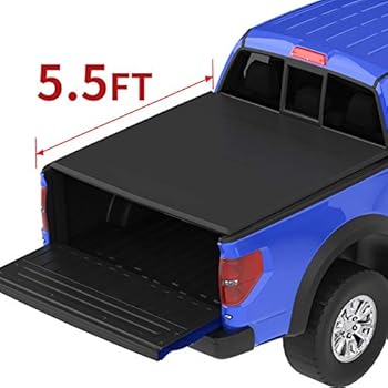 oEdRo Roll Up Truck Bed Tonneau Cover Compatible with 2015-2020 Ford F-150 F150 5.5 Feet Bed, Styleside