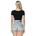 Scoop Neck Short Sleeve for Women Solid Black Fit Soft Tunic Tops Underwear T-Shirt