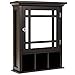Best Choice Products Home Bathroom Vanity Mirror Wall Storage Cabinet, Espresso