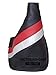 The Tuning-Shop Ltd for Toyota Celica 1999-05 Gear Gaiter Black Italian Leather TRD Style Stripes