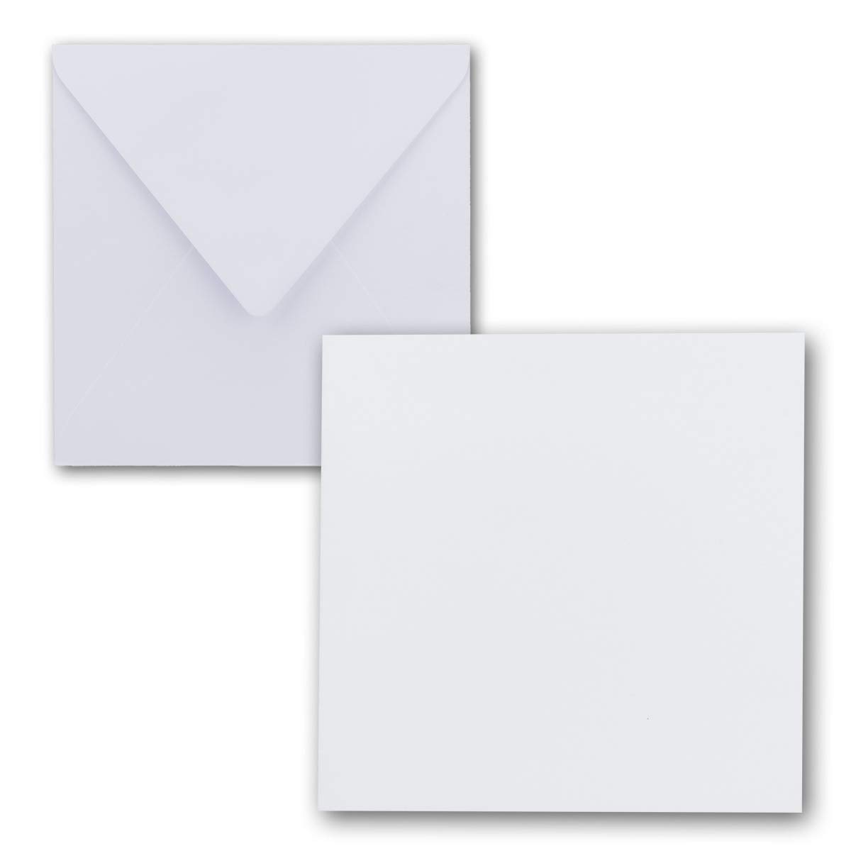FarbenFroh by GUSTAV NEUSER Square single card set - 15 x 15 cm - with envelopes - bright white - 25 pieces - for greeting cards & more -