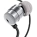 GOgroove Silver Earbuds In-Ear Earphones with Deep Bass & Custom Ear Gels - Noise Isolating Design , Durable Alloy Housing , & Angled for Comfort - Great for the Music , Podcasts , & More