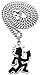 GWOOD Juggalo with Cleaver Silver Color with Black Enamel Pendant 24 Inch Cuban Necklace